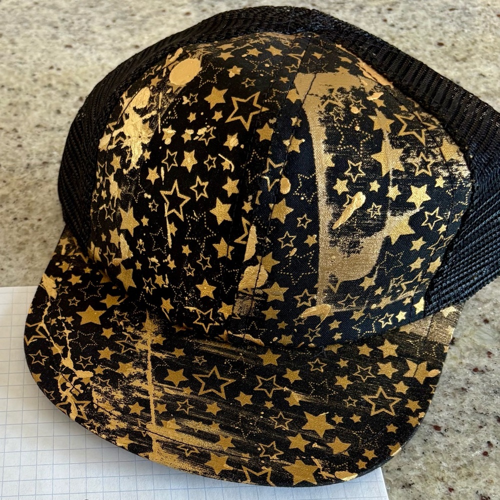 George Hats Starry Black and Gold Trucker Hat - Rare Hat